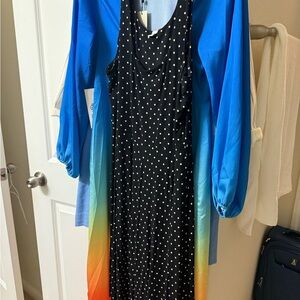 Old Navy Black Dress with Light tan Polka Dots